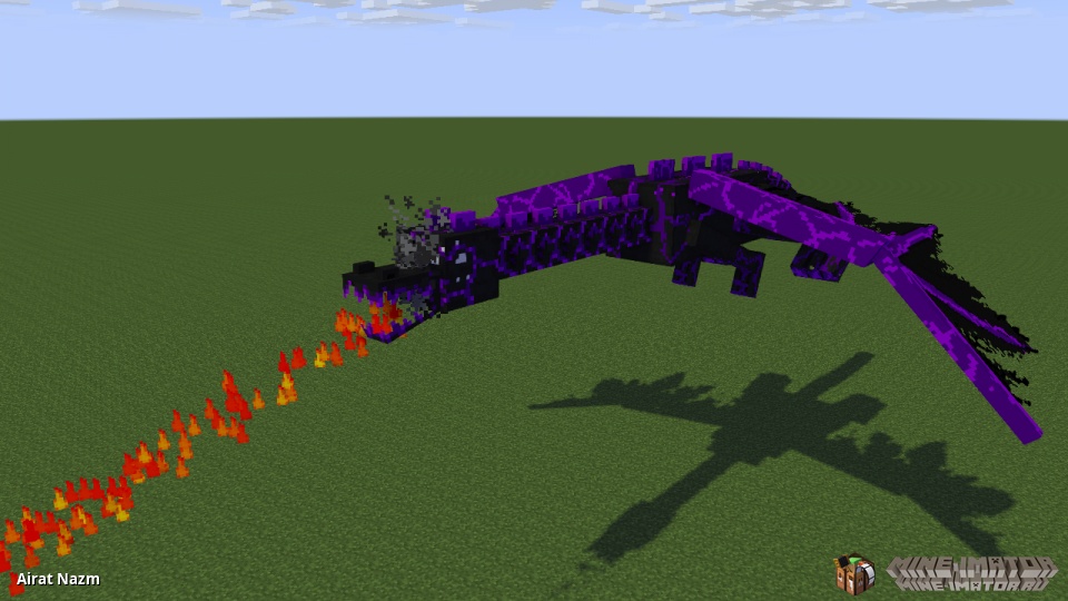 Эндер дракон с фиолетовым скином